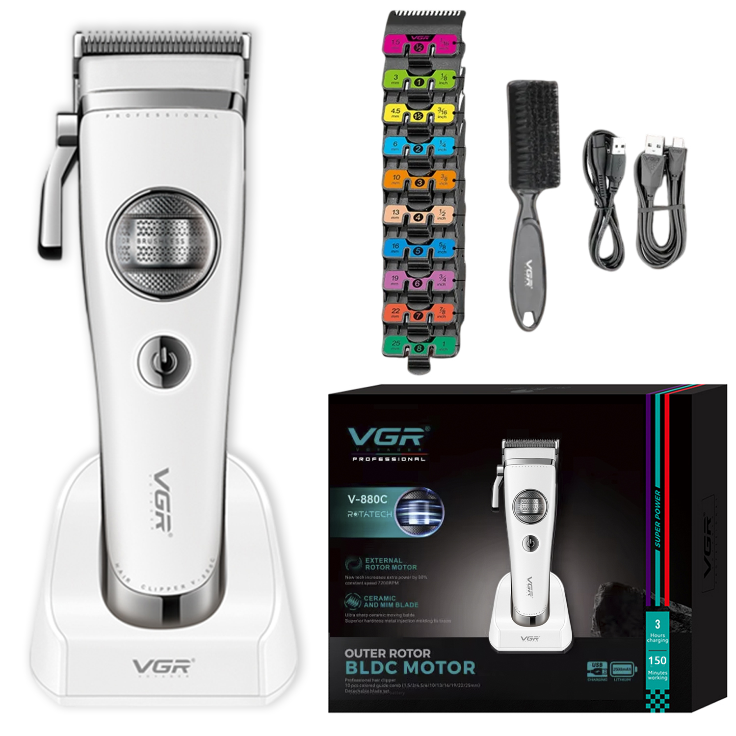 V880 Razorback Maquina Vgr 880C Blanca – Disbarber