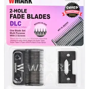 Cuchillas Plana Wmark Fade W-2 Negra Plateada Tornasol Dorada