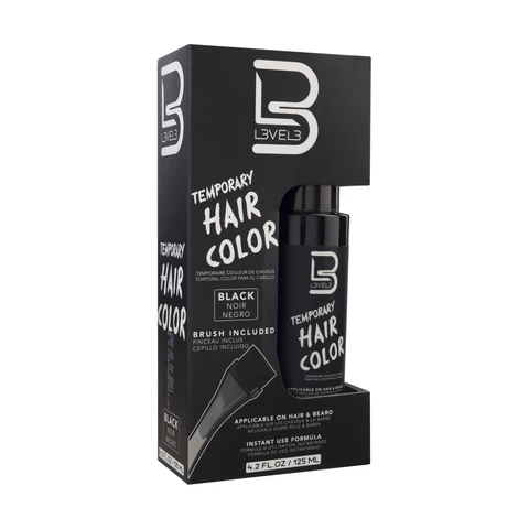 Color De Cabello y Barba Temporal Negro Level 3